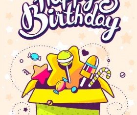 Hand drawn happy birthday illustration design vector 10