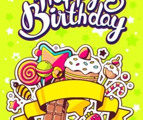 Hand drawn happy birthday illustration design vector 11