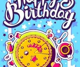 Hand drawn happy birthday illustration design vector 12