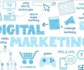 Hand drawn infographic with notes vector 02