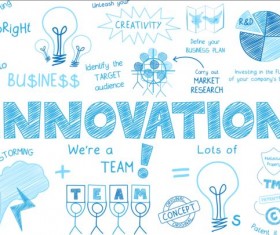 Hand drawn infographic with notes vector 04