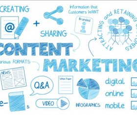 Hand drawn infographic with notes vector 05
