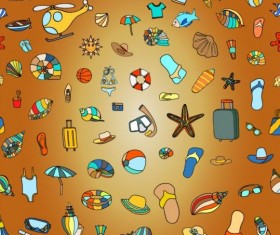 Happy summer holiday pattpern seamless vector