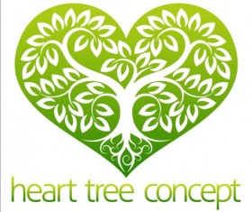 Heart tree logo vector 01
