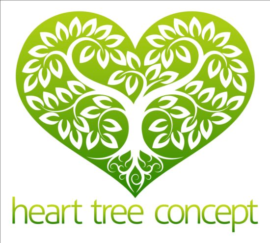 Heart tree logo vector 01
