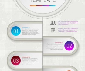 Infographic template options vector material