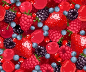 Juicy berries seamless pattern vector