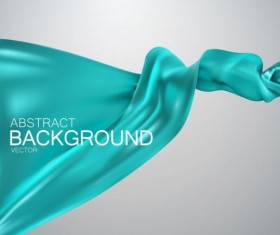 Light green silk fabric background vector