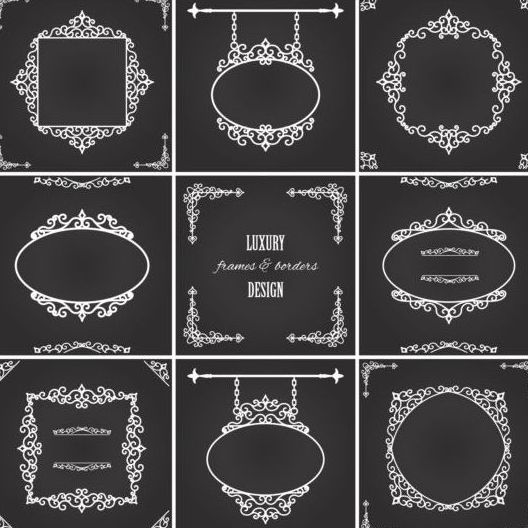 Luxury frame and borders vectors material