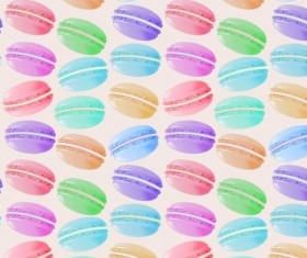 Macaroons seamless pattern vector