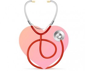 Medical background with stethoscope vectors material 02