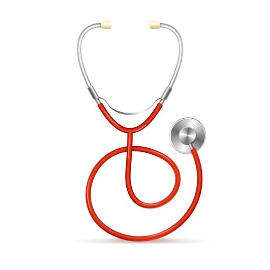 Medical background with stethoscope vectors material 03