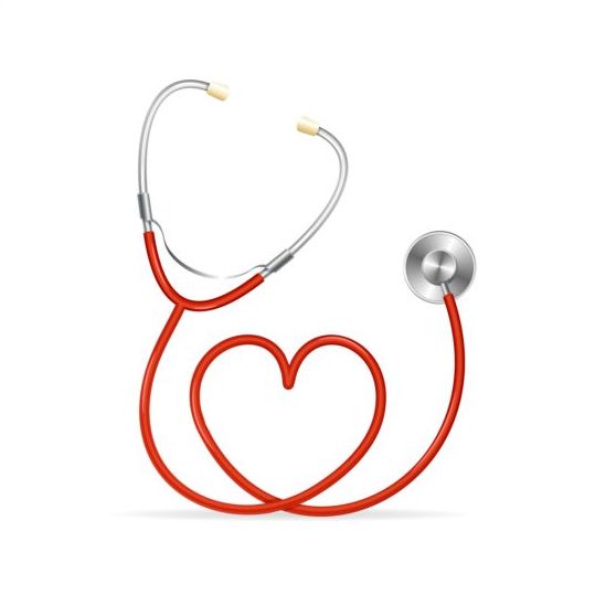 Medical background with stethoscope vectors material 04