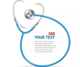 Medical background with stethoscope vectors material 05