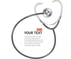 Medical background with stethoscope vectors material 06