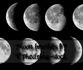 Moon photoshop brushes set