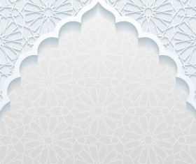 Mosque outline white background vector 02