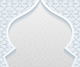 Mosque outline white background vector 03