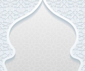 Green with white mosque background vector 01 free download