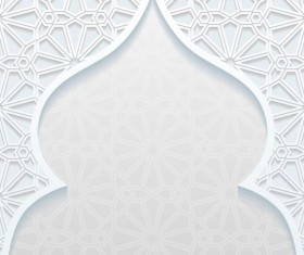 Green with white mosque background vector 01 free download