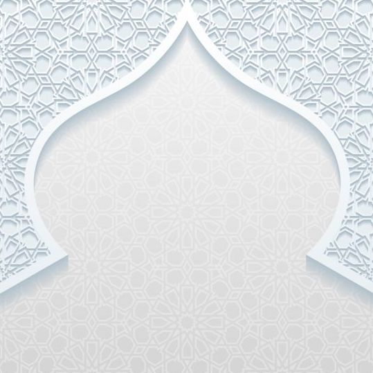 Mosque outline white background vector 11