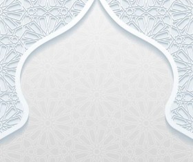 Mosque outline white background vector 12
