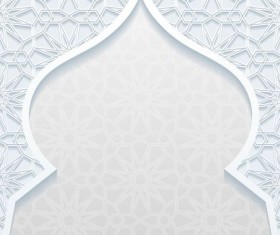 Green with white mosque background vector 01 free download