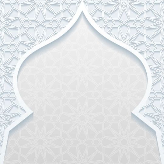 Mosque outline white background vector 13