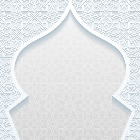 Mosque outline white background vector 15