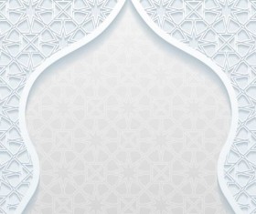 Green with white mosque background vector 01 free download