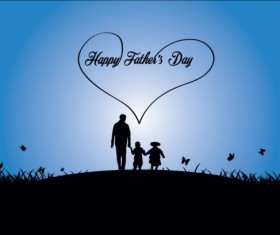 Mothers day silhouetter with elegant background vector 05