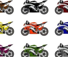 Motorcycle racing vector set