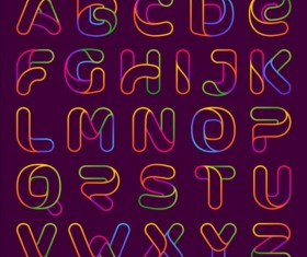 Multicolor alphabet vectors