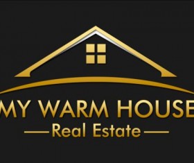 My warm house logo vector