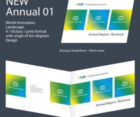 New Annual Brochure design layout vector 01