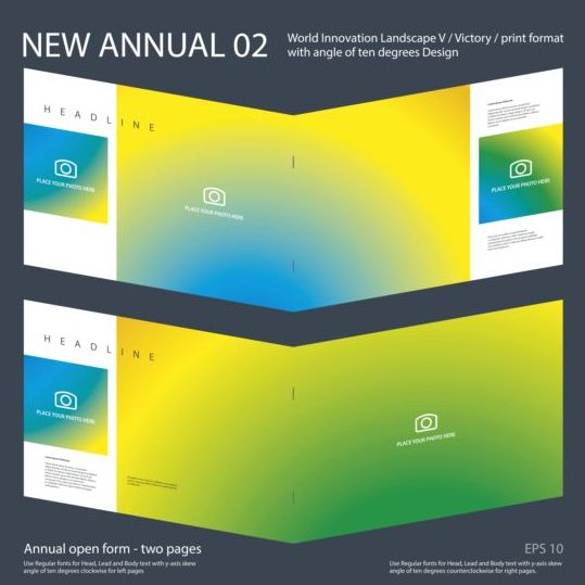 New Annual Brochure design layout vector 02