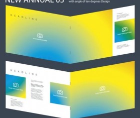 New Annual Brochure design layout vector 03