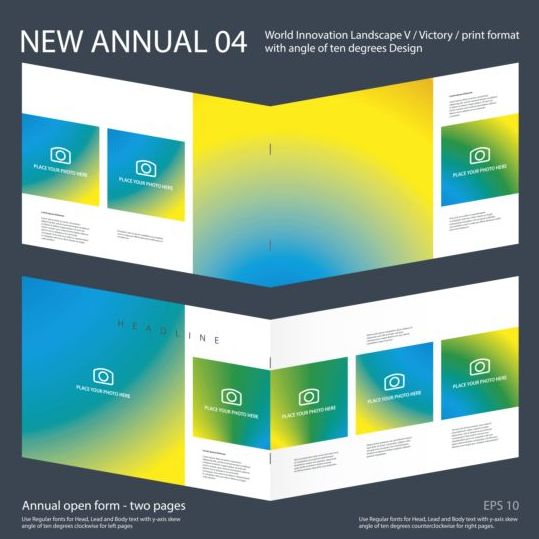 New Annual Brochure design layout vector 04