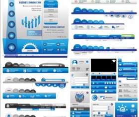 New blue button vector material