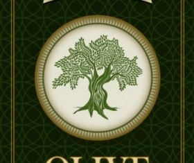 Olive oil retro background vector