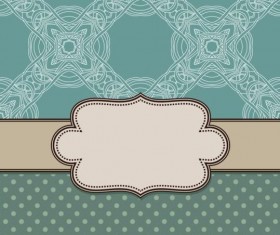 Ornament background with vintage frame vector
