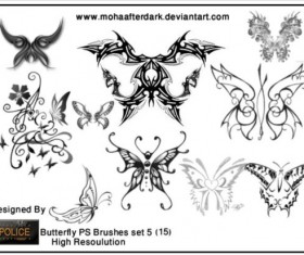 Ornaments butterfly brushes
