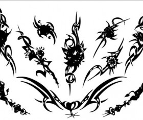 Ornaments tattoo pattern vector 01