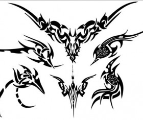 Ornaments tattoo pattern vector 02