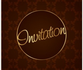 Ornate brown invitation background vectors