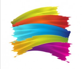 Paints brush background vector 02