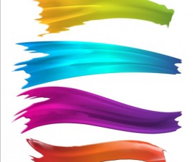 Paints brush background vector 05