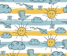 Pattern sky seamless vector material 01