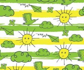 Pattern sky seamless vector material 02