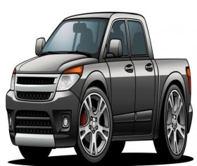 Pickup car design vector 02